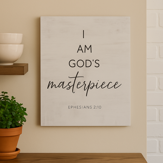 I Am God’s Masterpiece Wall Sign – Ephesians 2:10