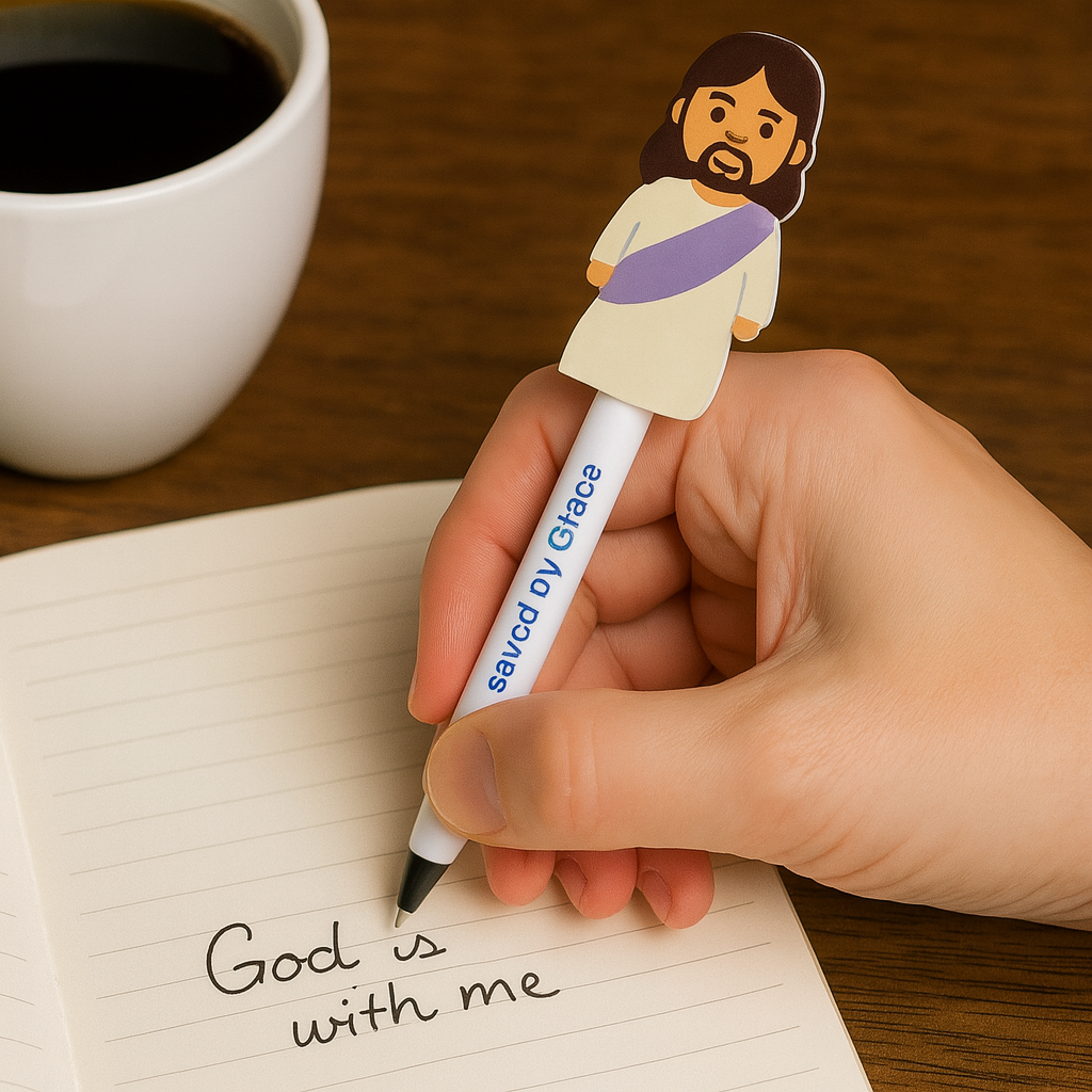 Jesus Pen w/Uplifting Messages- 5 pack