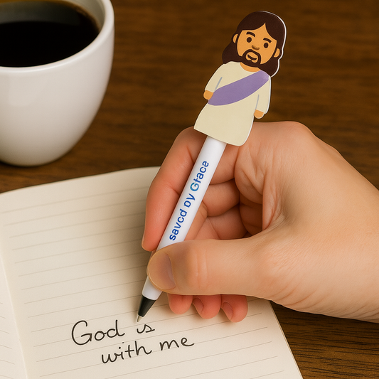 Jesus Pen w/Uplifting Messages- 5 pack