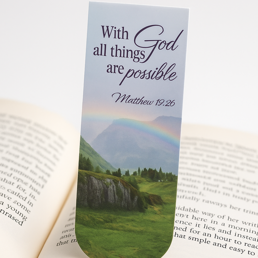 "With God All Things Are Possible" Magnetic Bookmark