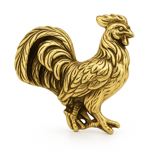 Gold Rooster Lapel Pin