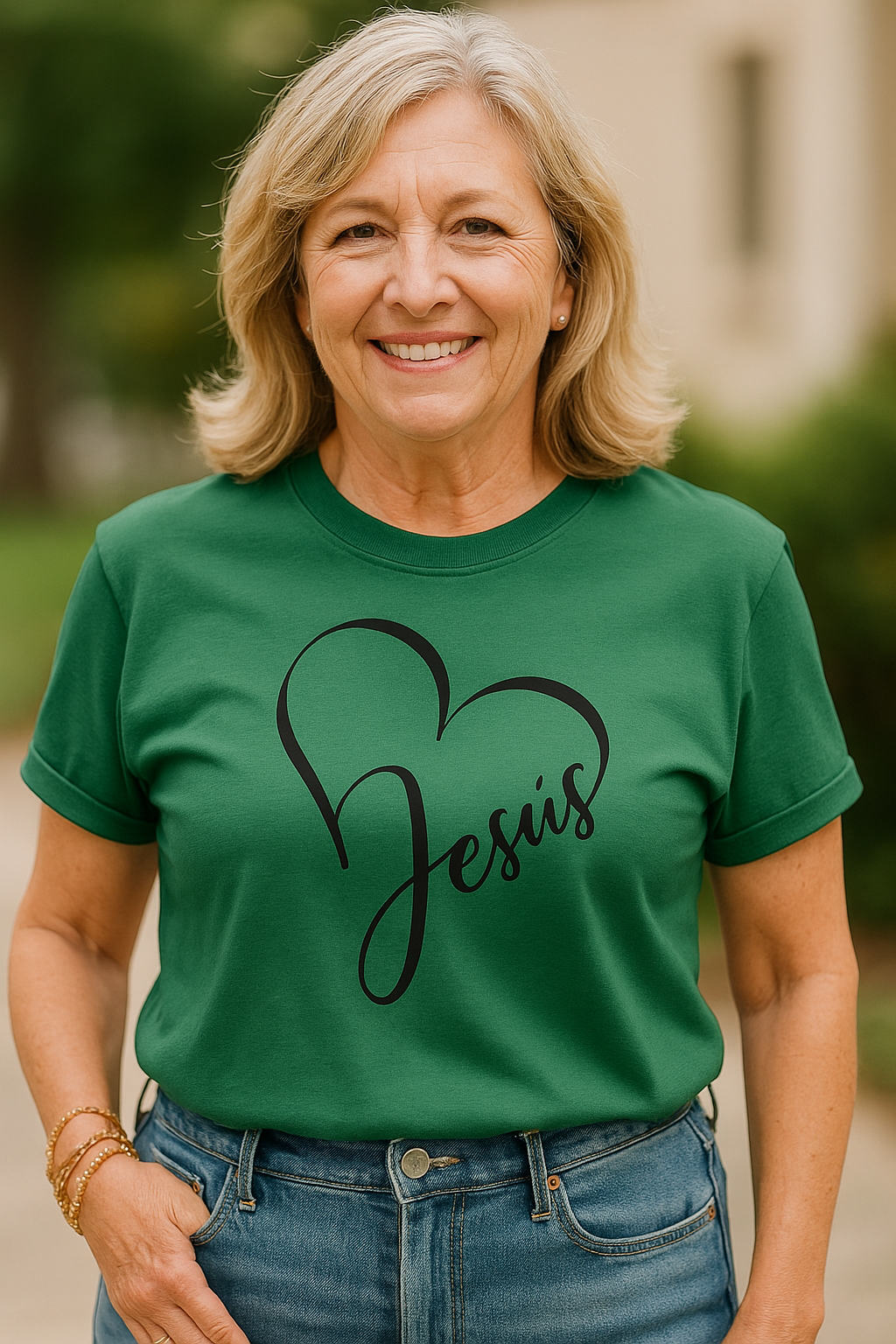 Jesus Heart Script T-Shirt/Sweatshirt...Faith & Love Collection