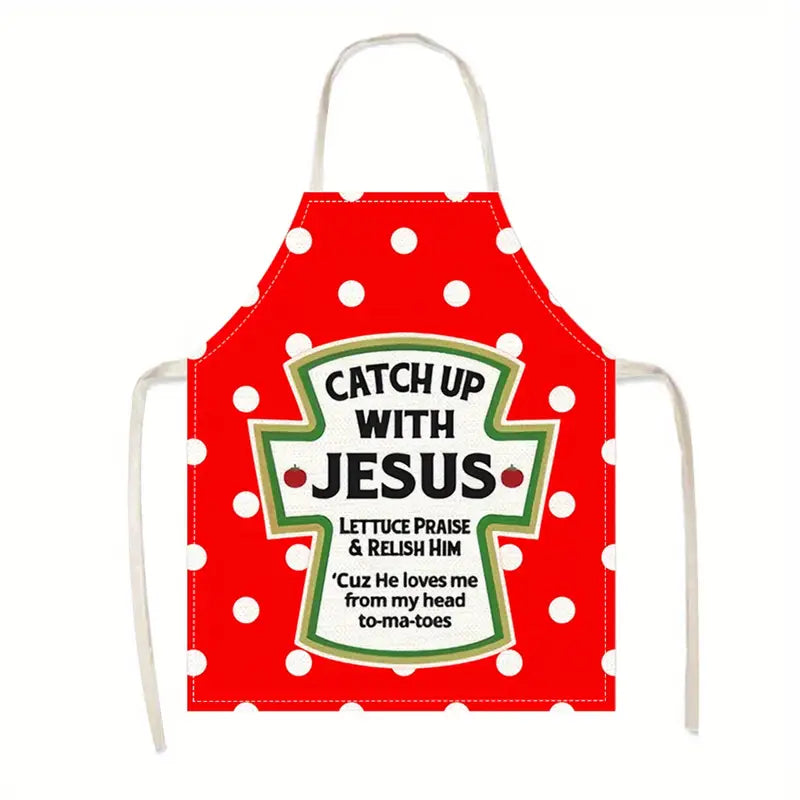 "Catch-Up with Jesus" Kitchen / BBQ Faith Inspired Apron