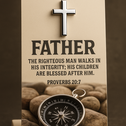 Father Cross Pin - Proverbs 20:7