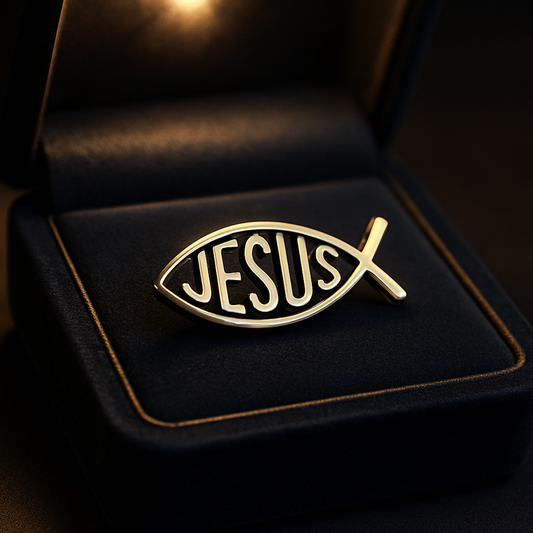 Jesus Ichthus Fish Pin