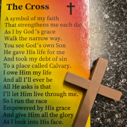 Wooden Cross with Prayer Card