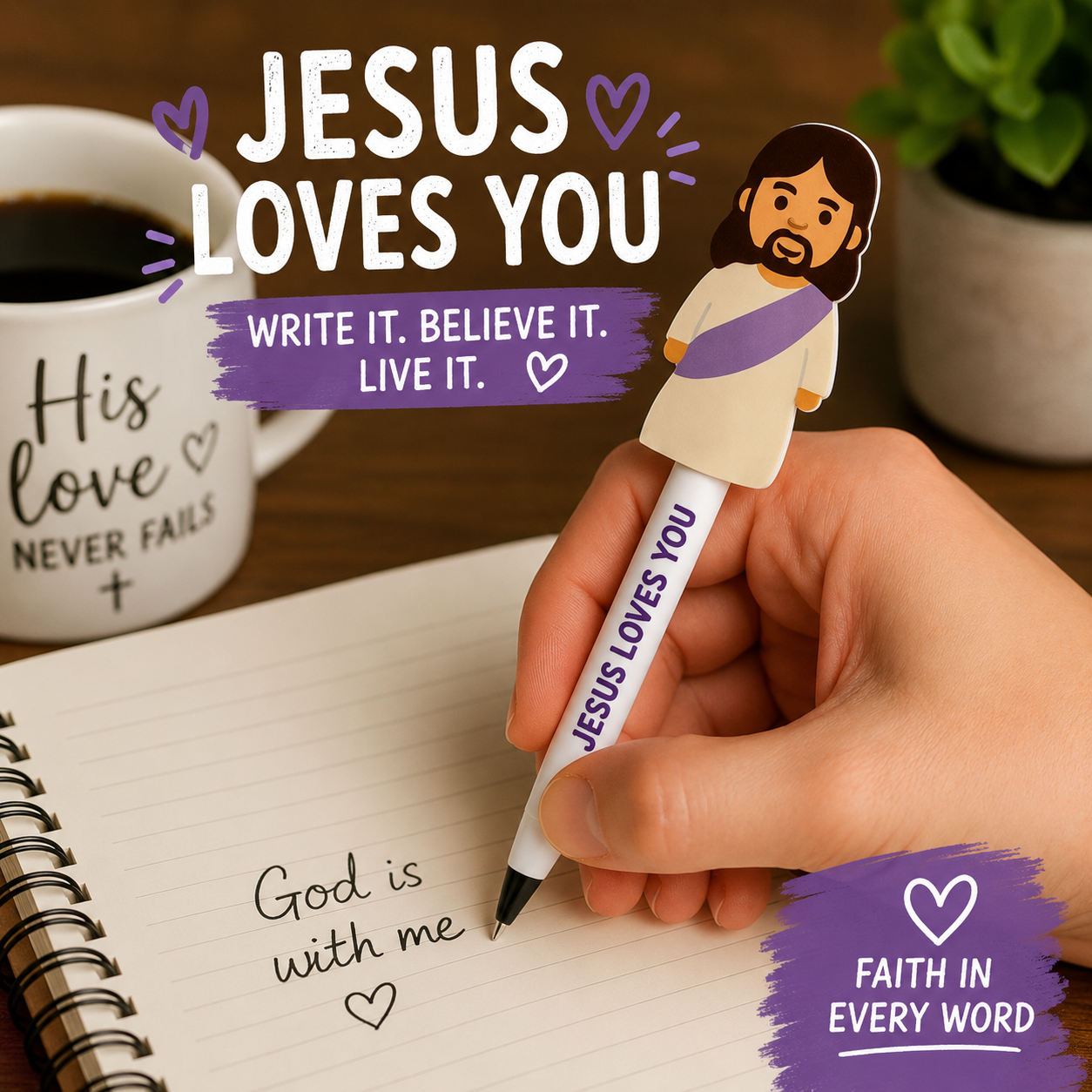 Jesus Pen w/Uplifting Message