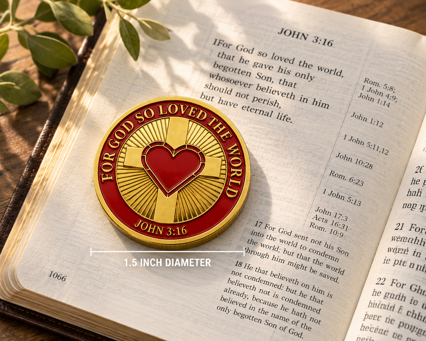 For God So Loved The World Coin | John 3:16 Christian Pocket Coin