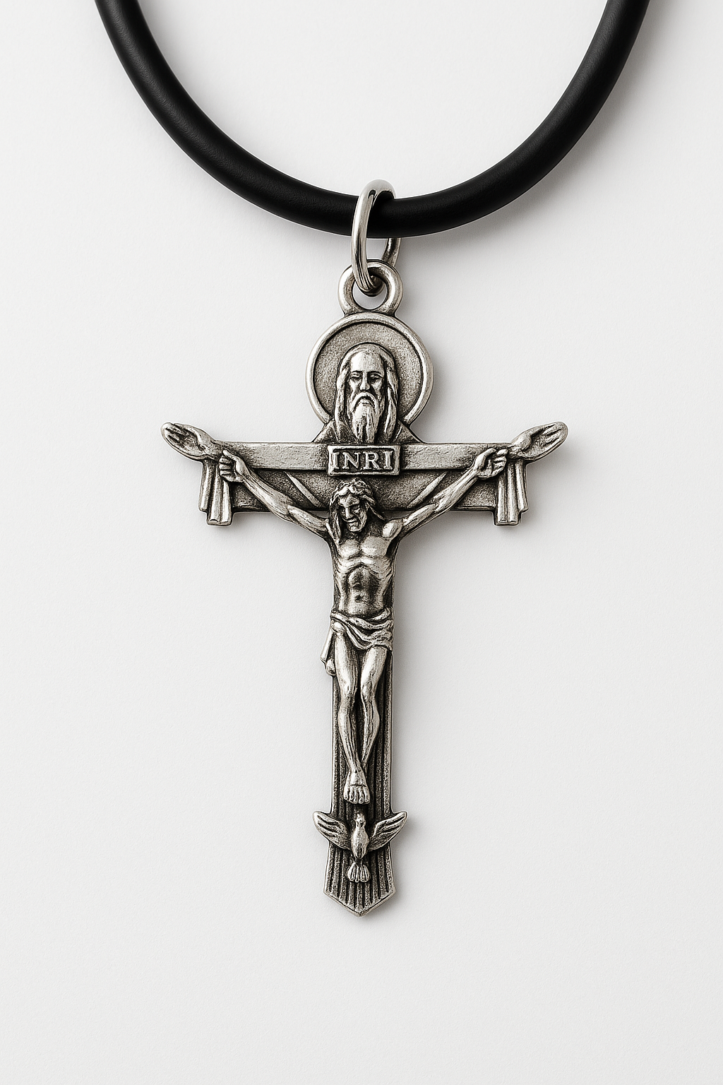 Holy Trinity Crucifix Christian Necklace