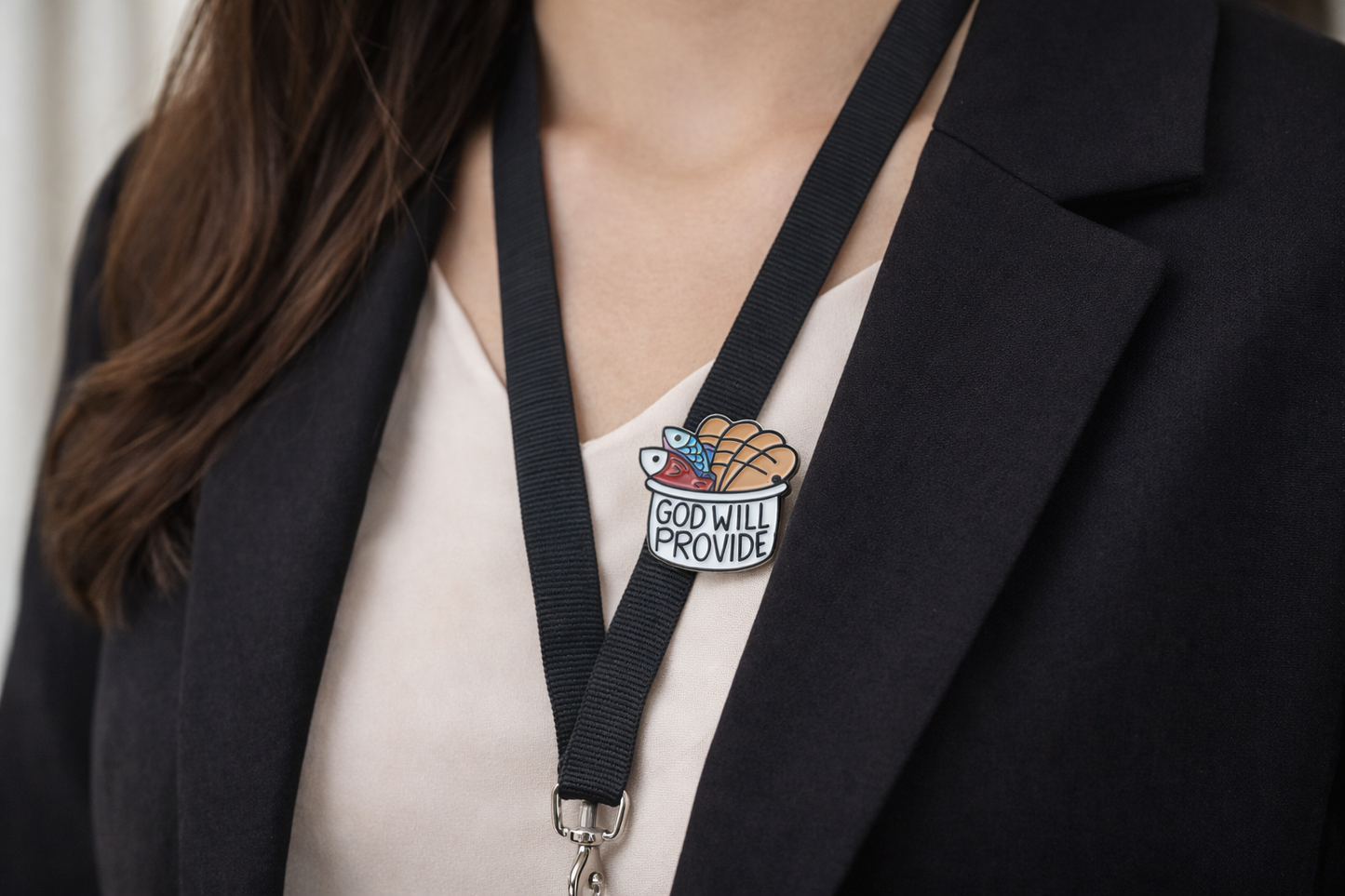 God Will Provide Enamel Pin – Christian Faith Lapel Pin