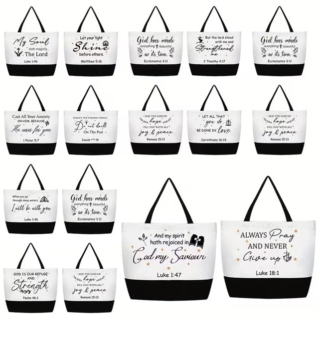 Bible Verse Scripture Tote Bag