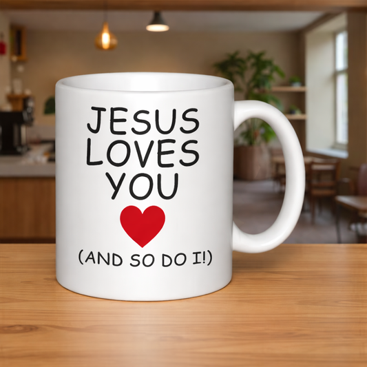 Jesus Loves You And So Do I Christian Mug