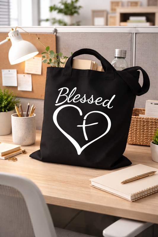 Blessed Christian tote bag