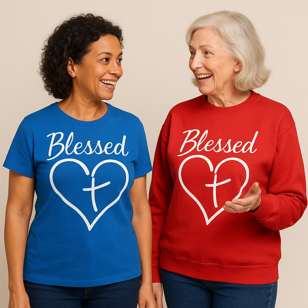 Blessed Heart Cross Faith Inspired T-shirt/Sweatshirt