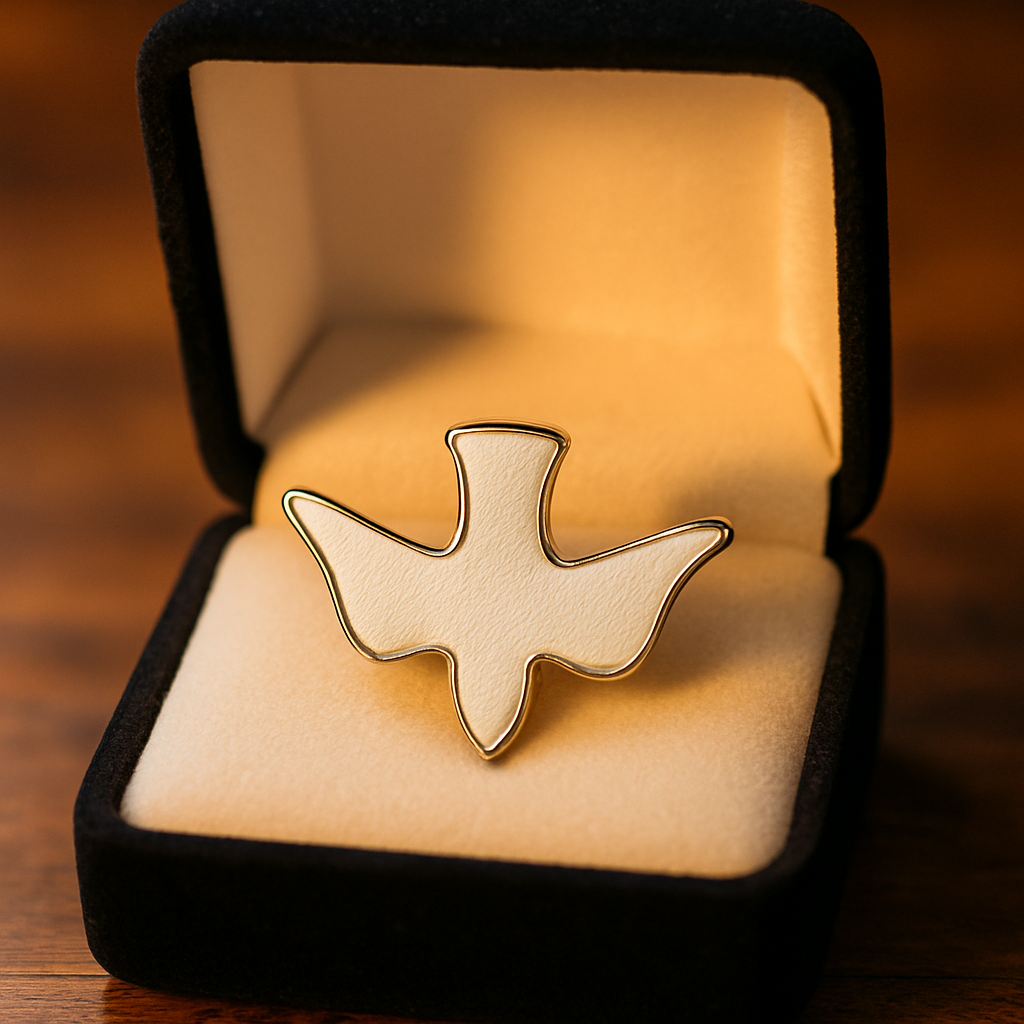 White Dove of Peace Pin – Holy Spirit Symbol