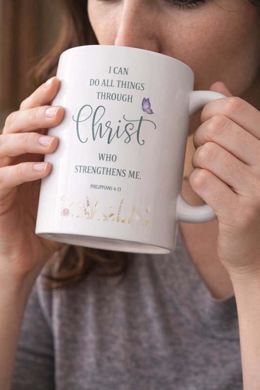 Philippians 4:13 Scripture Mug – I Can Do All Things Through Christ