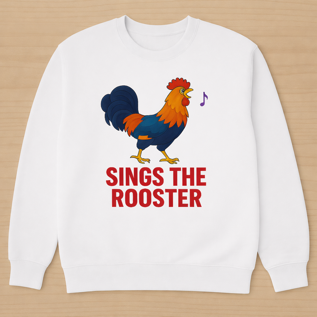 "Sings the Rooster" Throwback De Colores Christian Inspired Sweatshirt