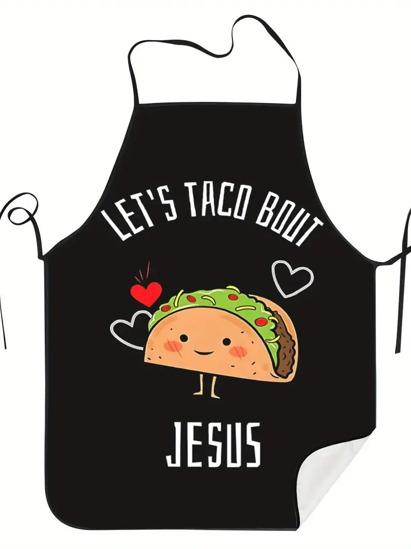 "Wanna Taco ’Bout Jesus?” Apron – Fun Christian Kitchen Gift