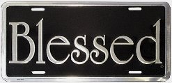 "Blessed" Auto License Plate