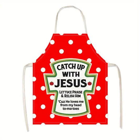 "Catch-Up with Jesus" Kitchen / BBQ Faith Inspired Apron