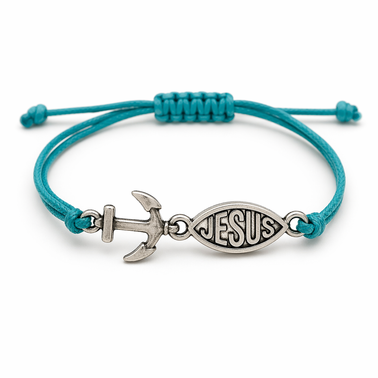 Jesus Anchor Bracelet • Faith & Strength Reminder