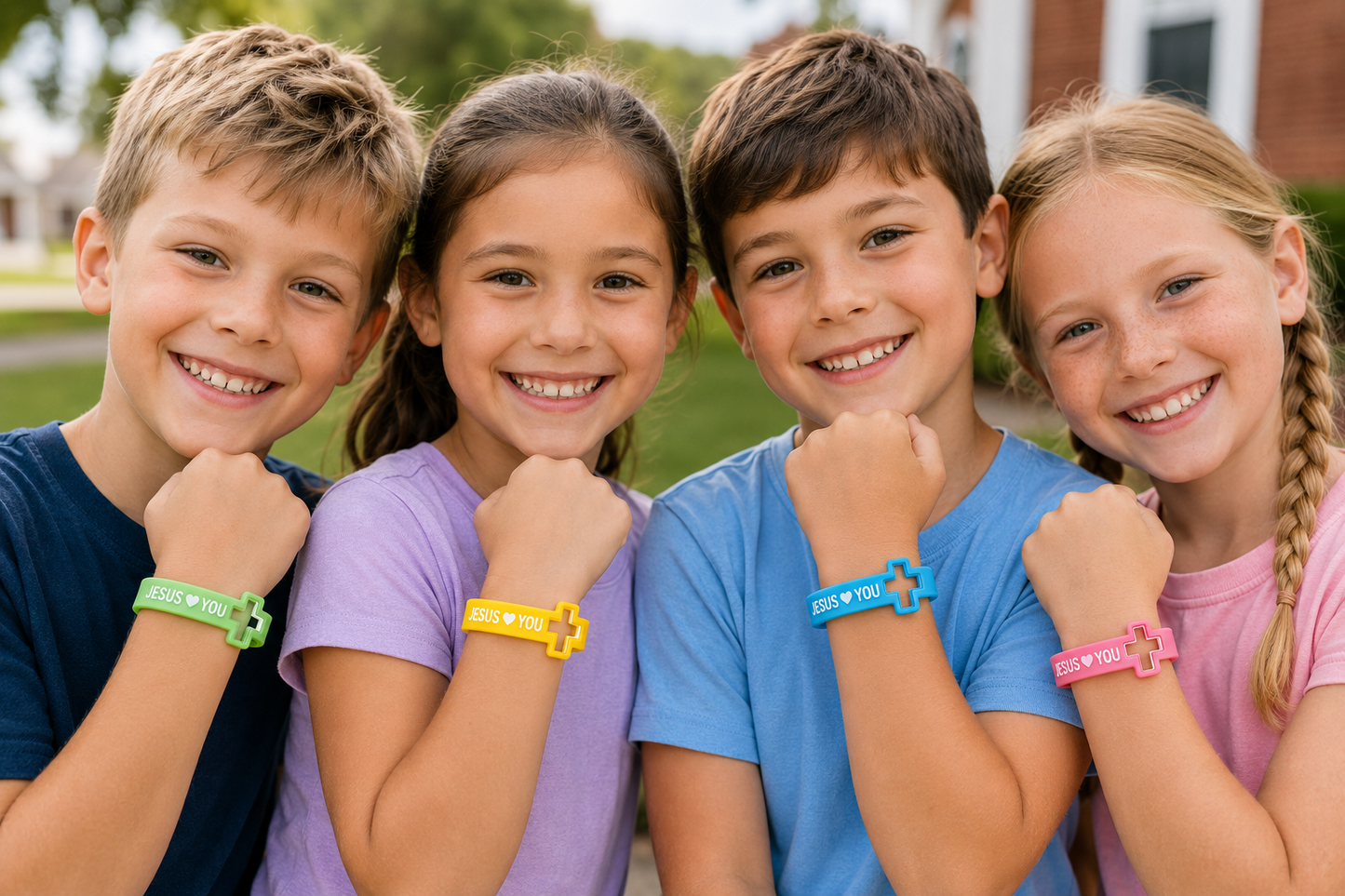Jesus Loves You Cross Wristband | Singles & Blessing Packs