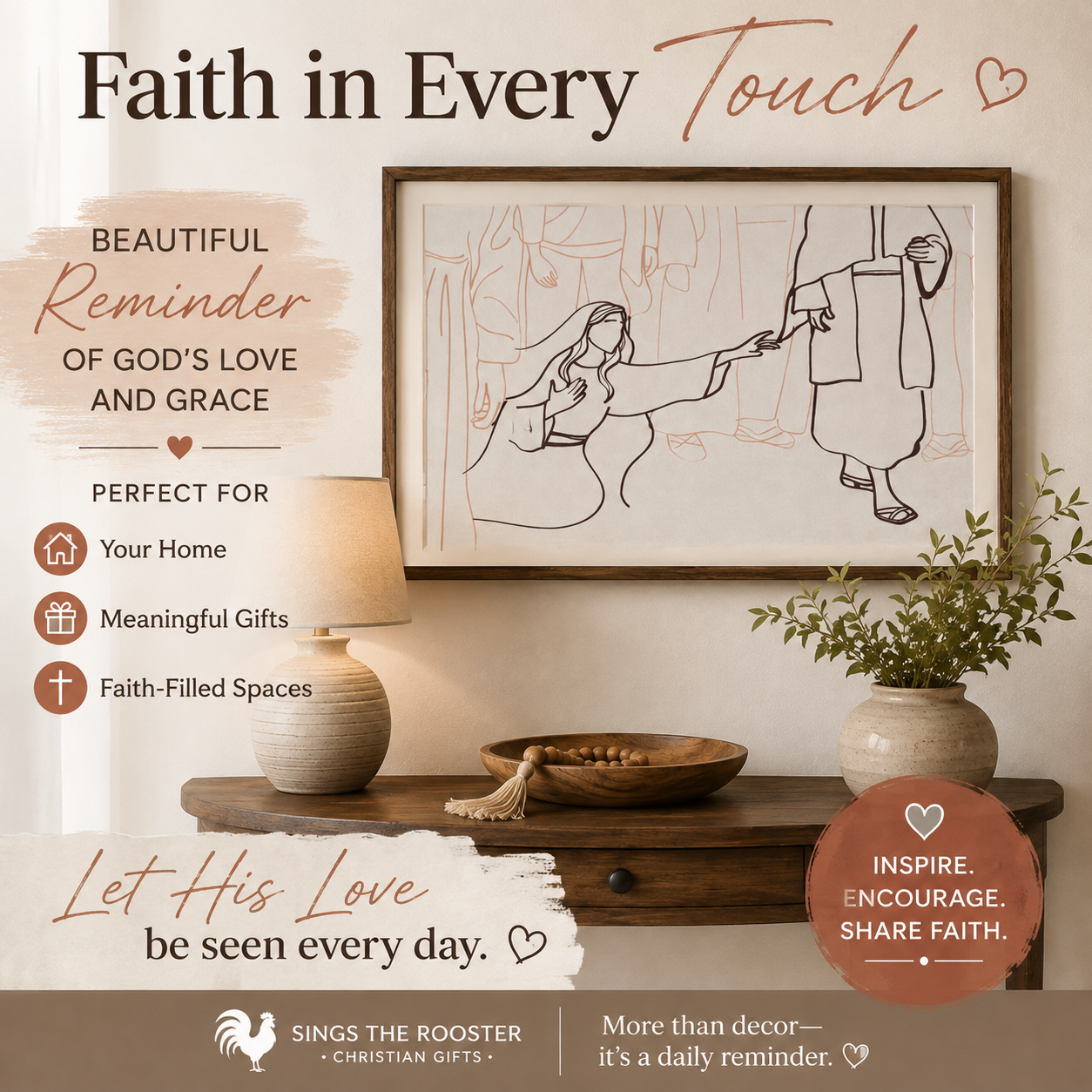 A Woman’s Faith Christian Canvas Wall Art