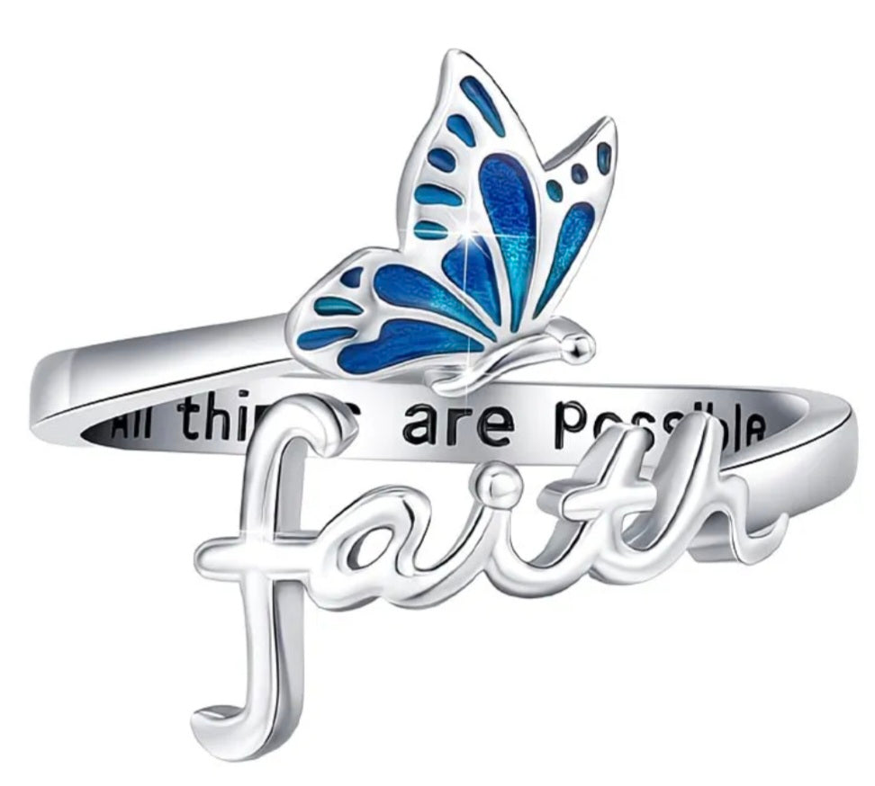 Philippians 4:13 Faith Script Ring