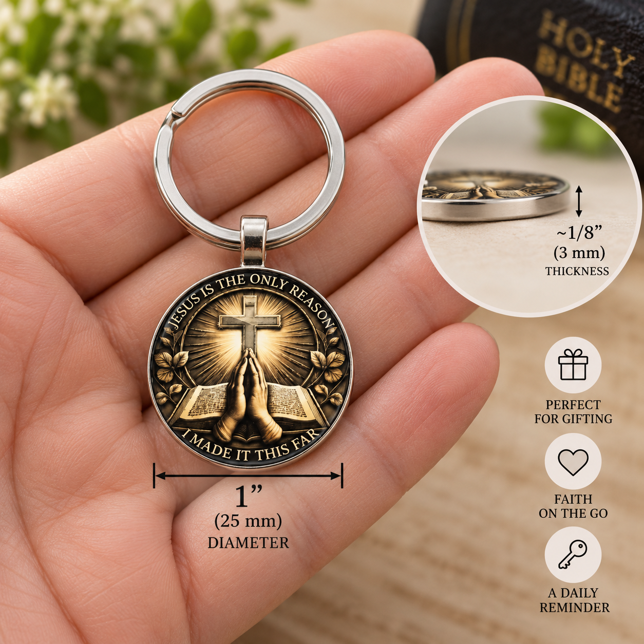 Jesus Is the Reason Christian Keychain