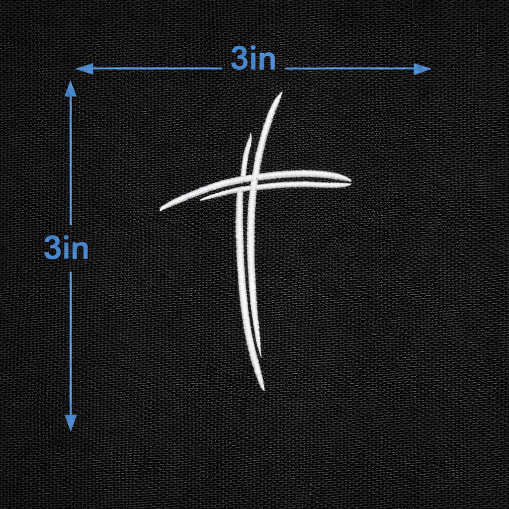 Minimalist Cross Premium Embroidered Christian Shirt