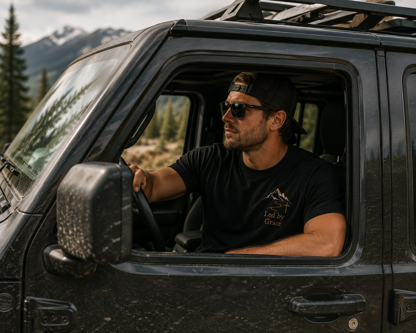 Led By Grace Premium Embroidered Chistian Shirt