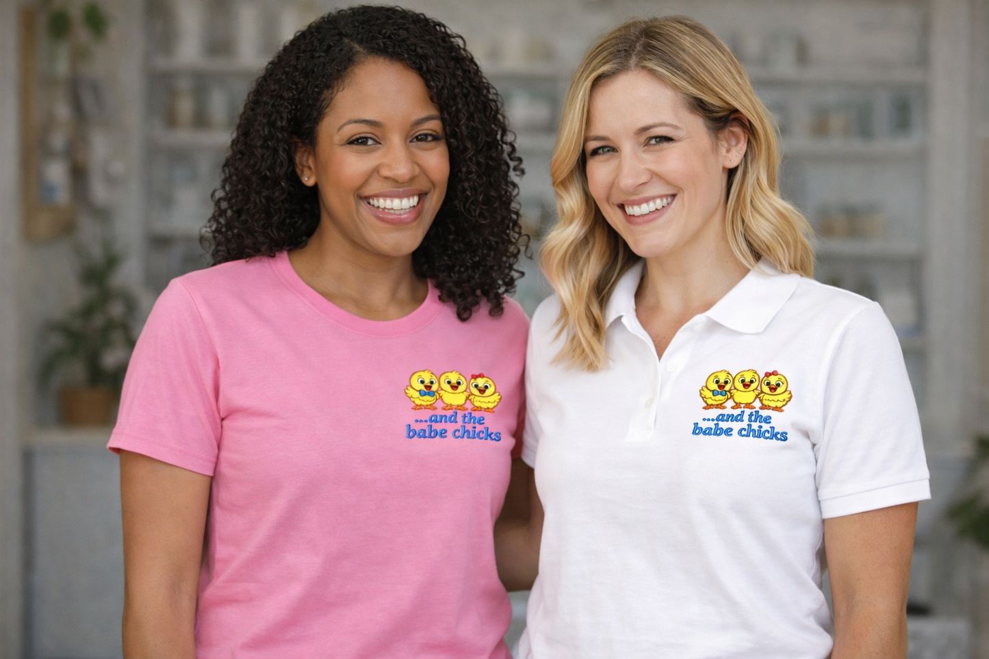 " and the Babe Chicks" - Premium Embroidered Christian Shirt