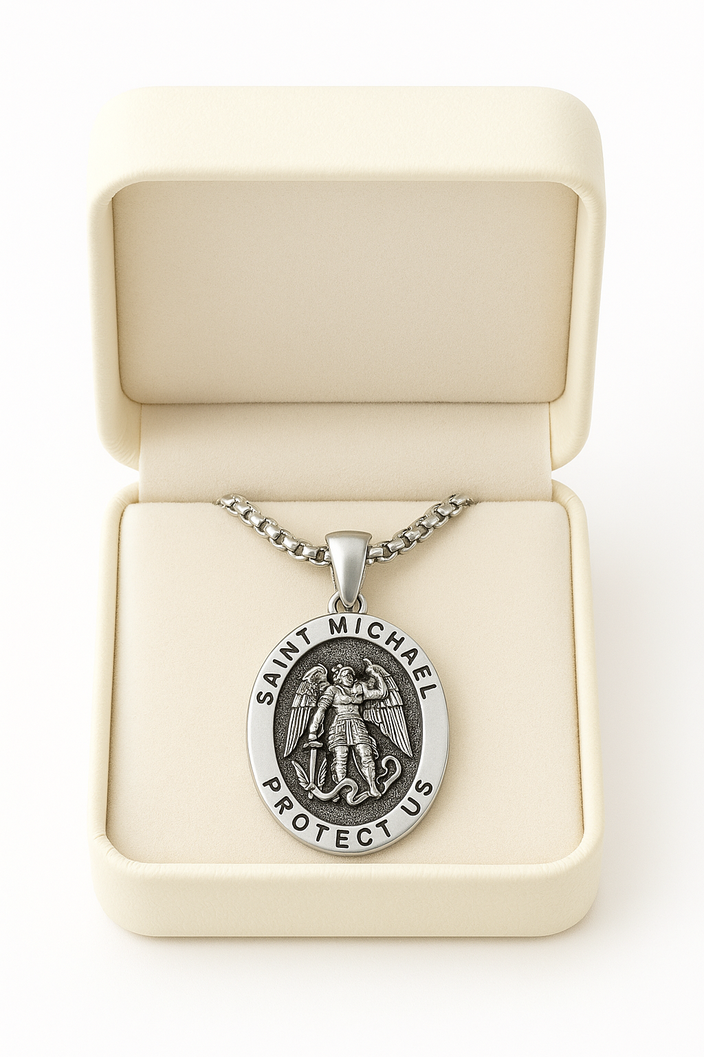 St. Michael “Protect Us” Pendant Necklace