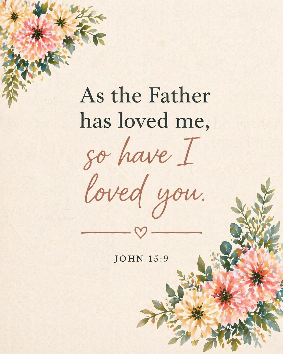 Floral Prayer Heart • A Reminder You Are Loved