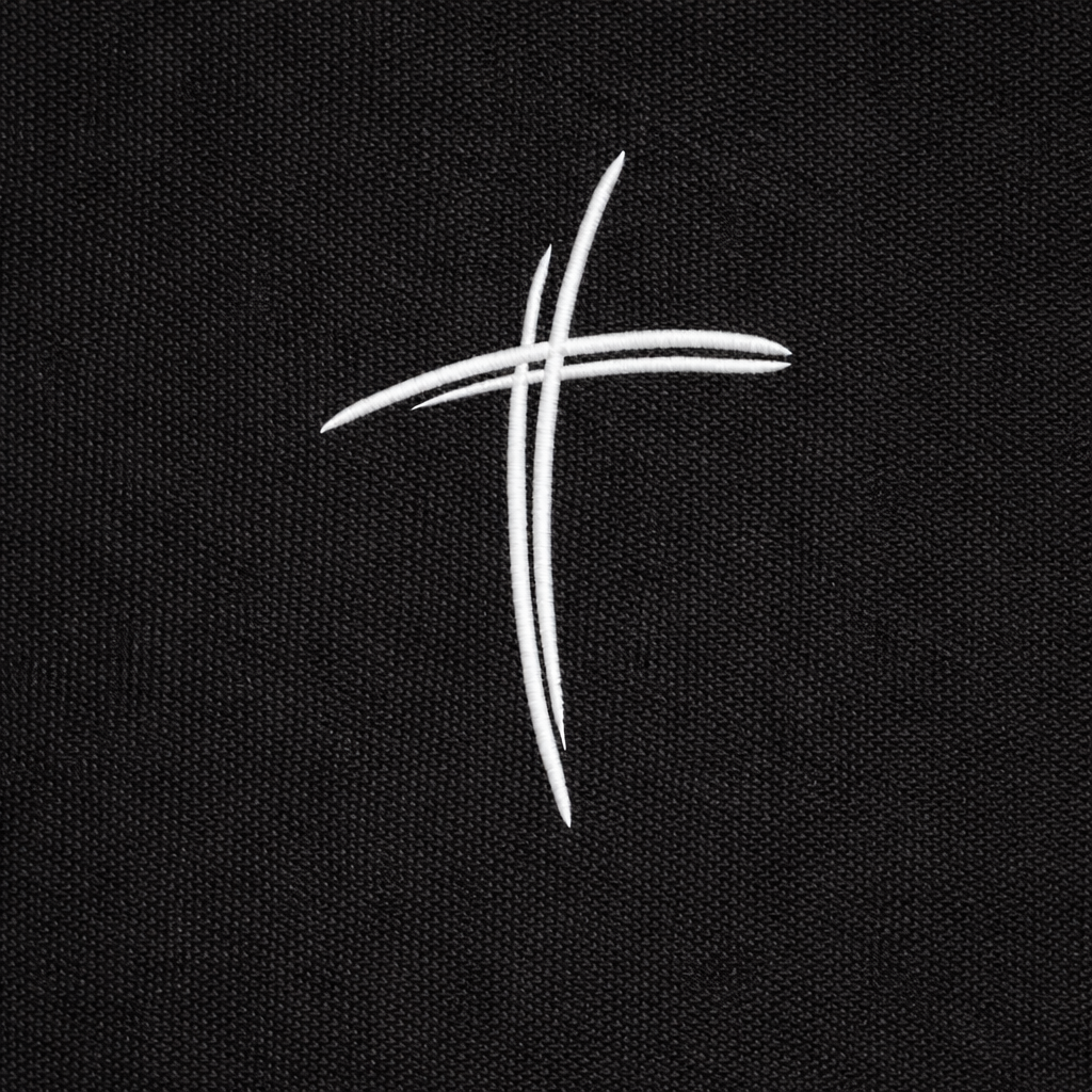 Minimalist Cross Premium Embroidered Christian Shirt
