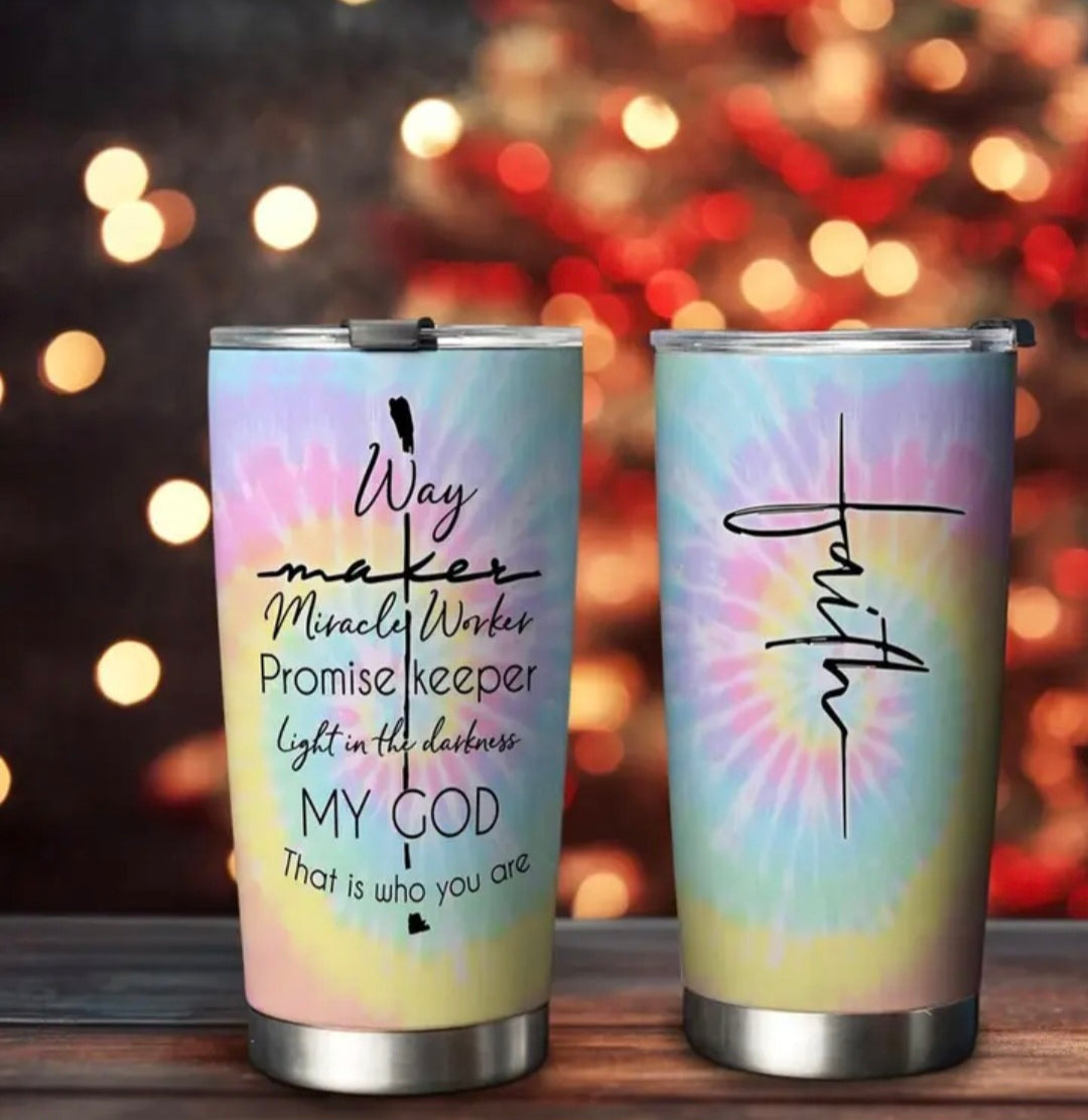 Way Maker Faith Tumbler – 20oz Insulated Christian Cup