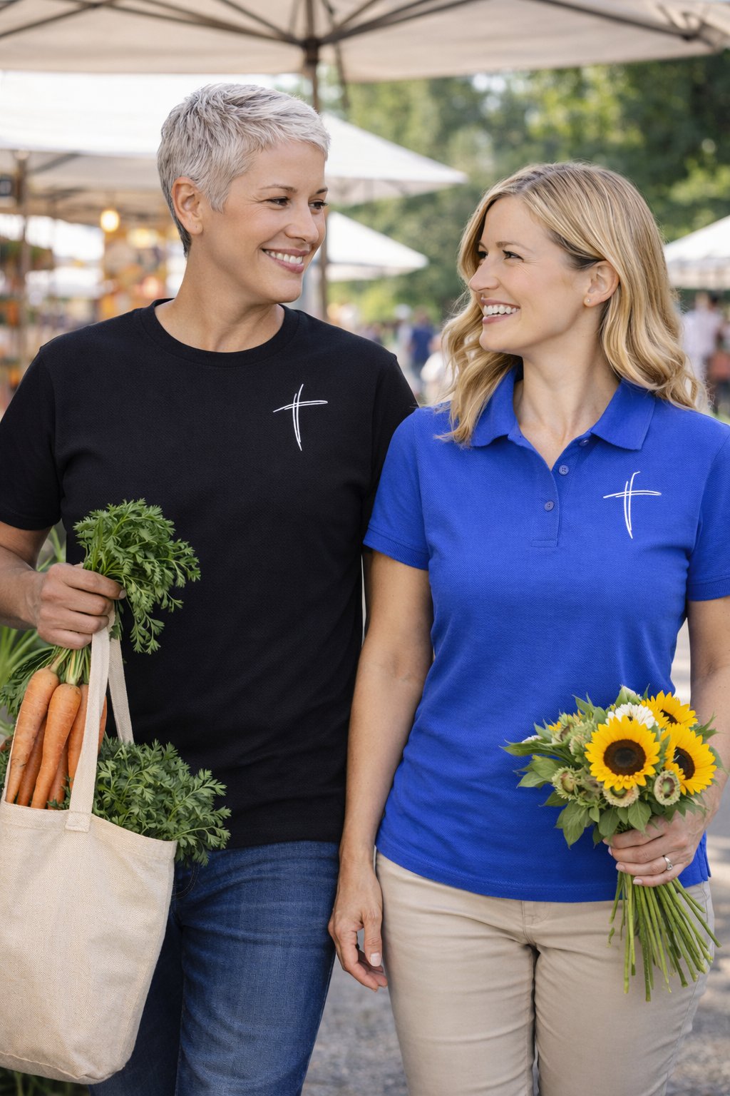 Minimalist Cross Premium Embroidered Christian Shirt