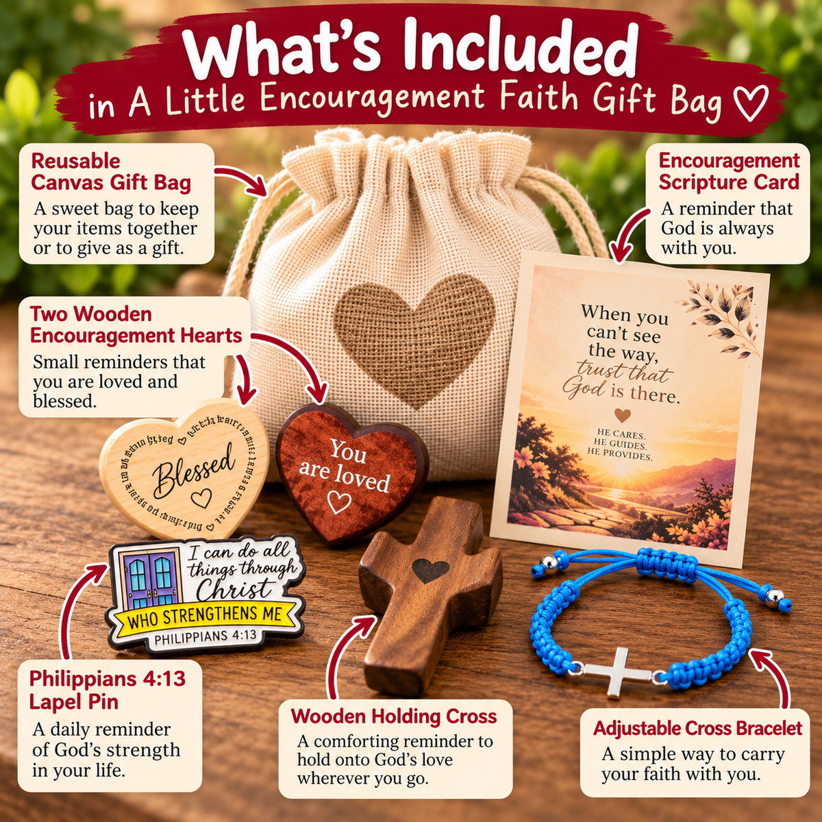 "A Little Encouragement" Faith Gift Bag - Christian Gift