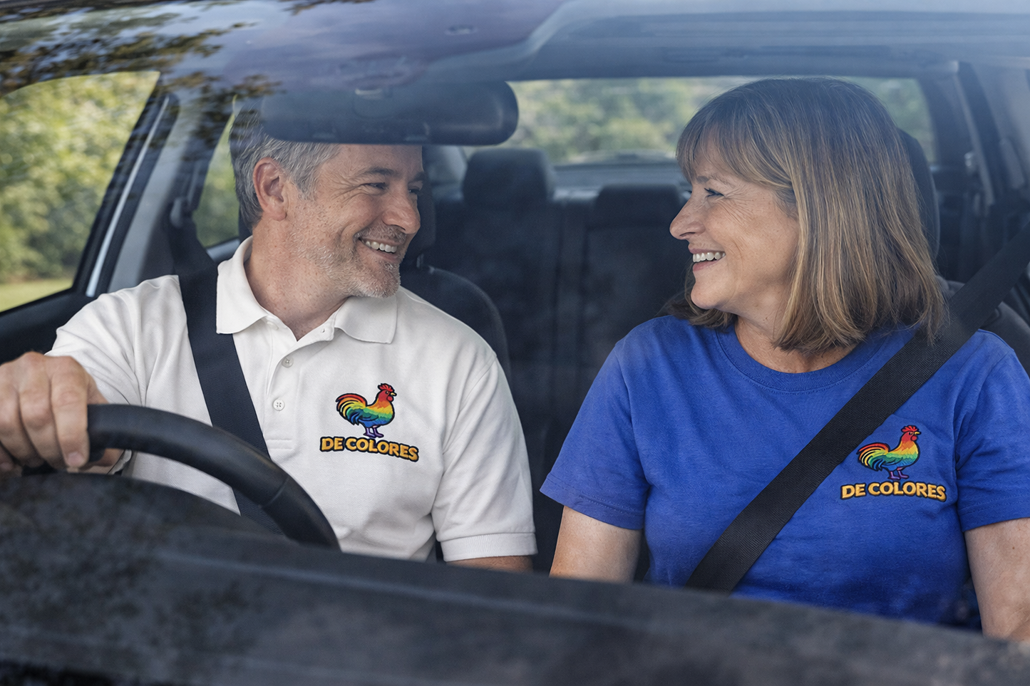 "De Colores Rooster" - Premium Embroidered Christian Shirt