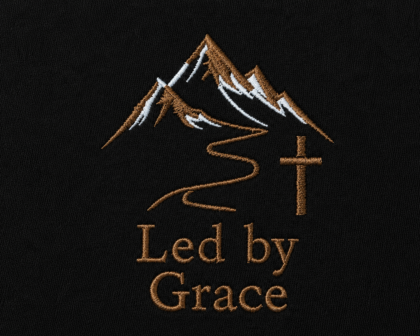 Led By Grace Premium Embroidered Chistian Shirt