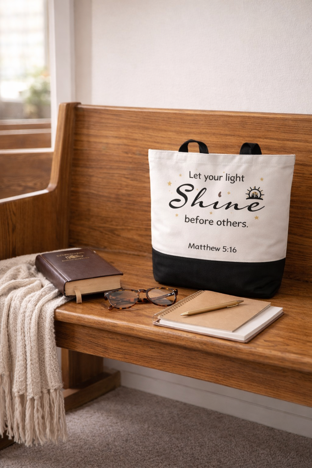 Bible Verse Scripture Tote Bag