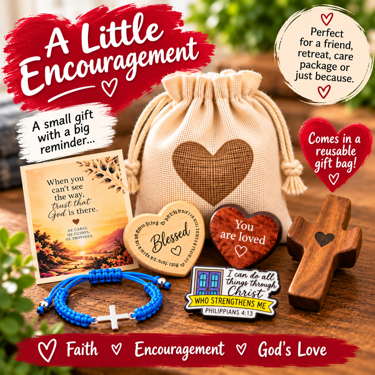 "A Little Encouragement" Faith Gift Bag - Christian Gift