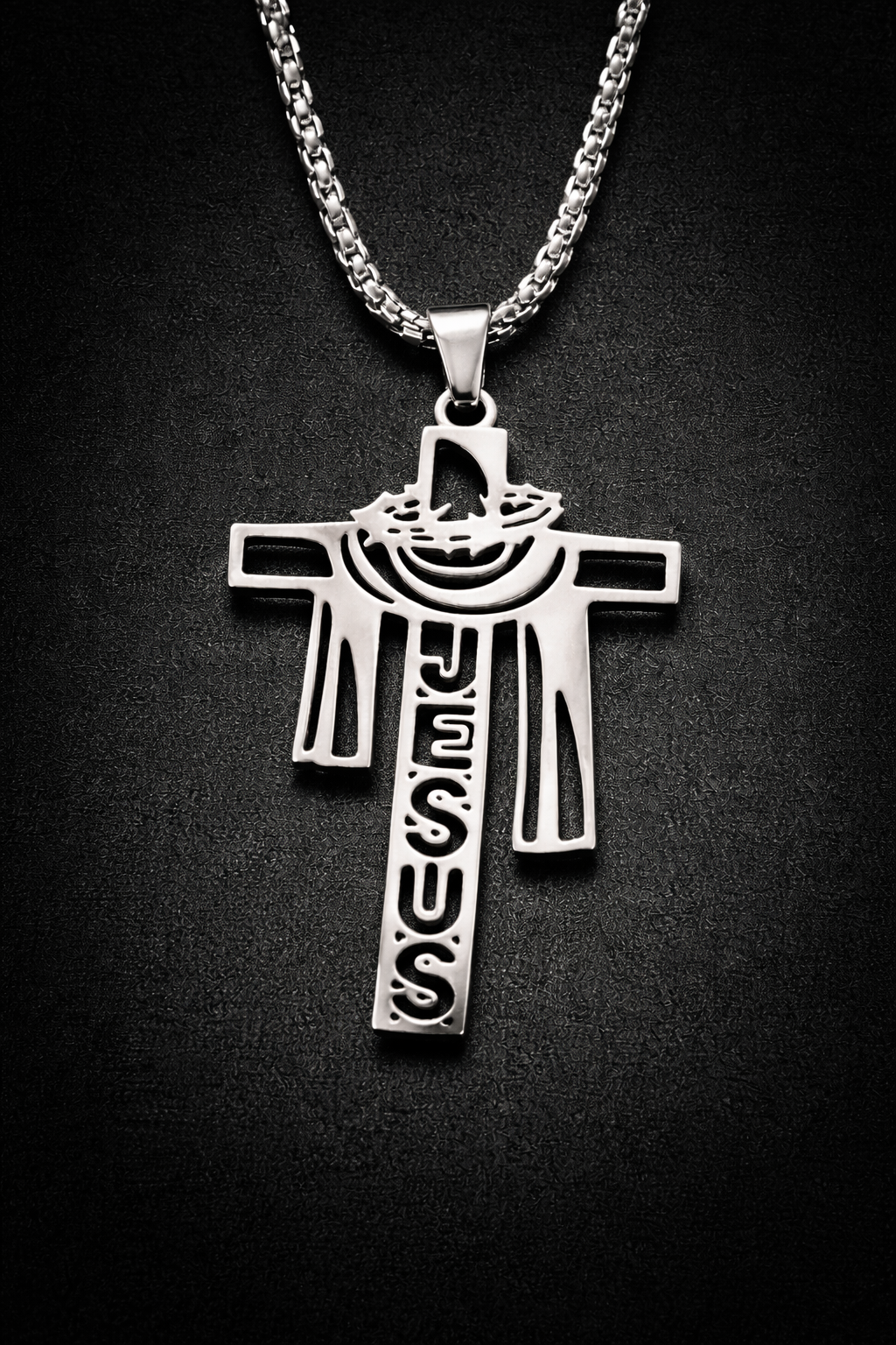 Modern Jesus Cross Necklace