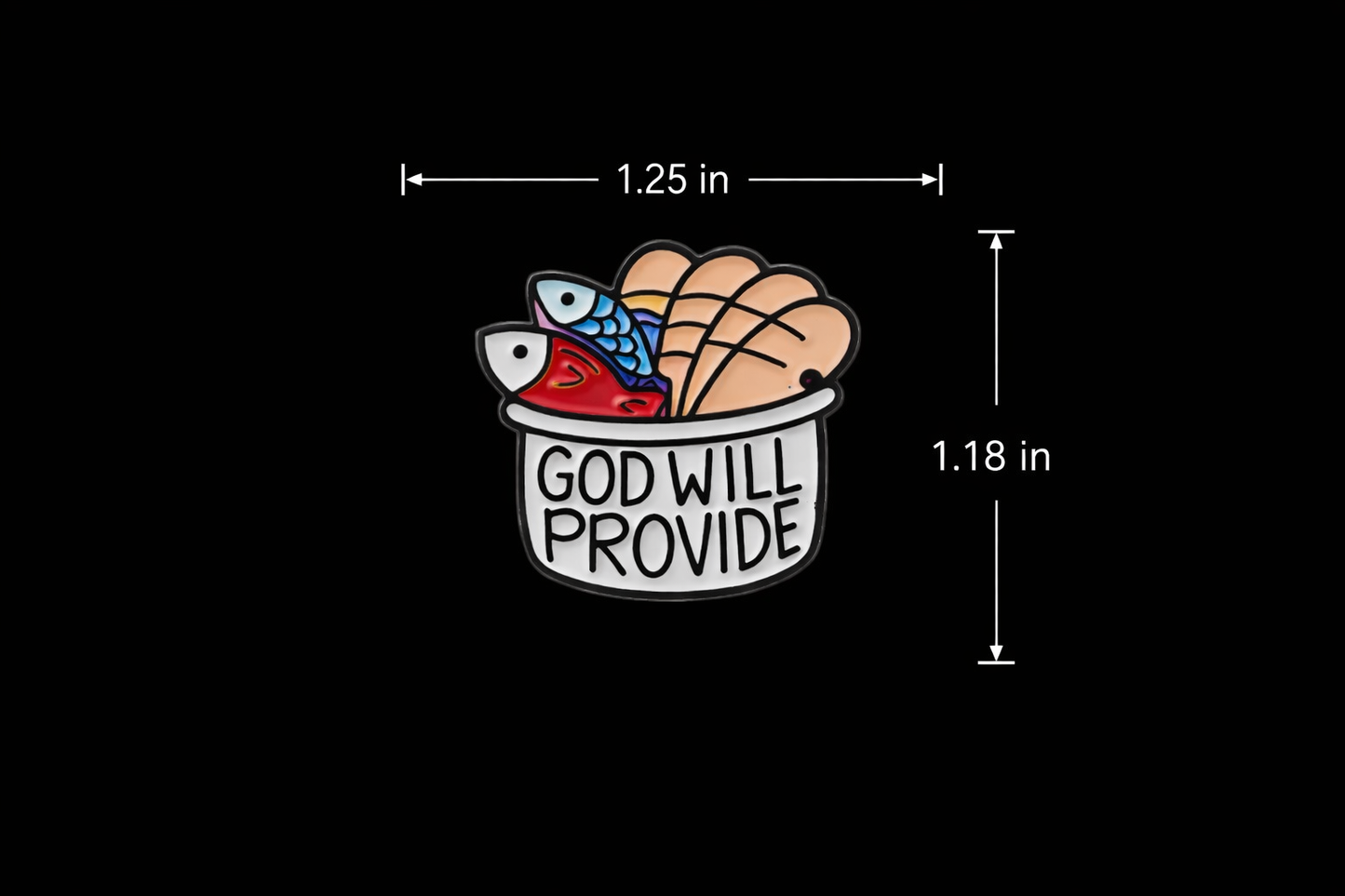 God Will Provide Enamel Pin – Christian Faith Lapel Pin