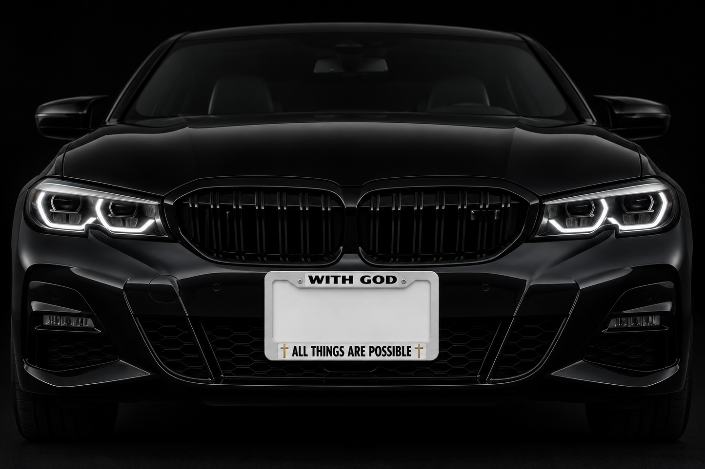 With God All Things Are Possible License Plate Frame