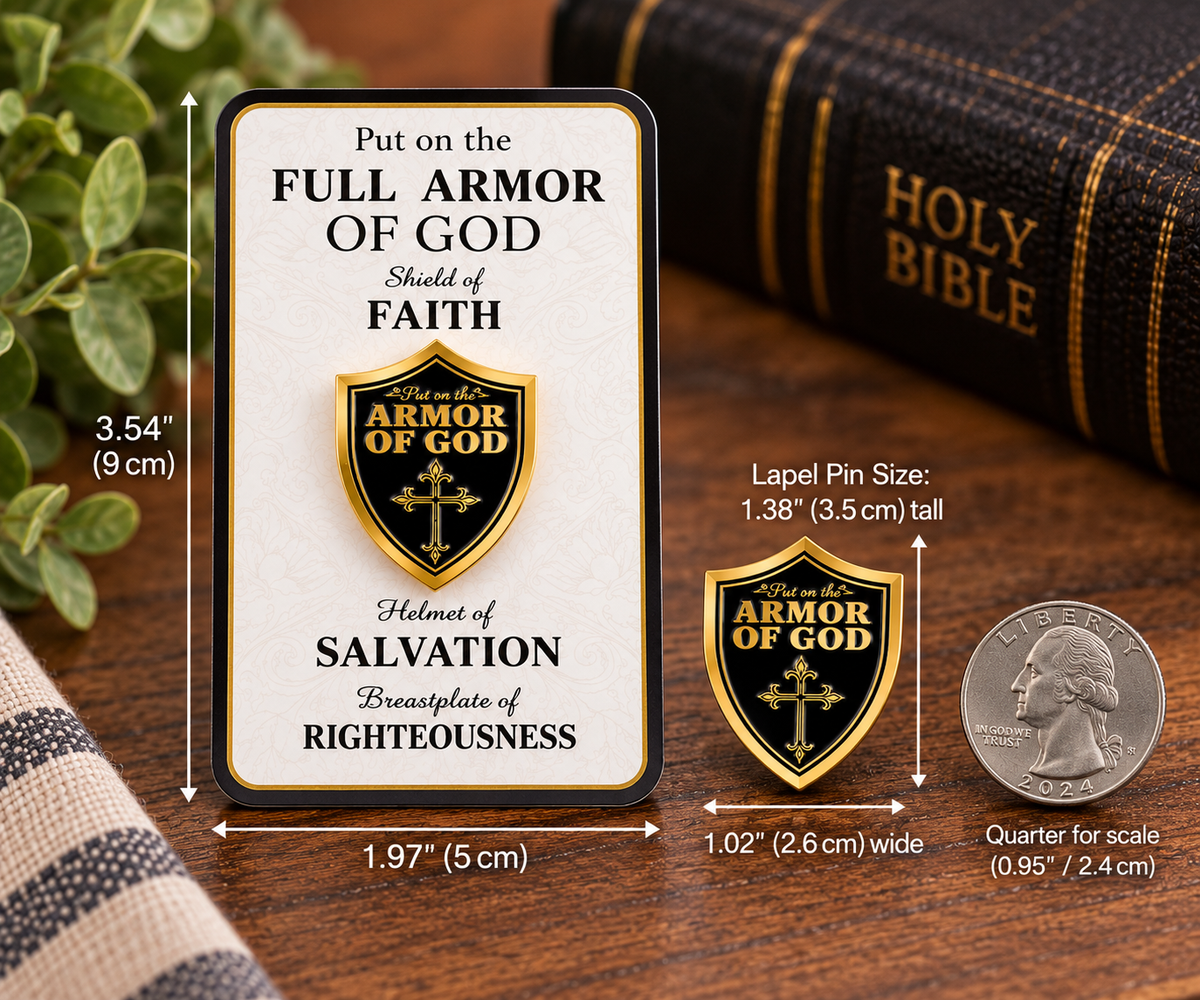 Armor of God Lapel Pin – Shield of Faith Christian Pin