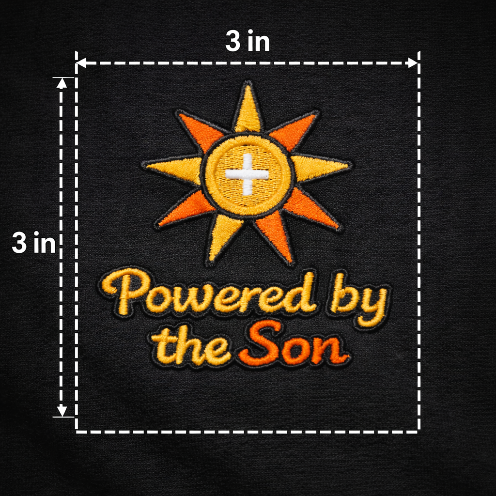 "Powered by the Son" - Premium Embroidered Christian Shirt