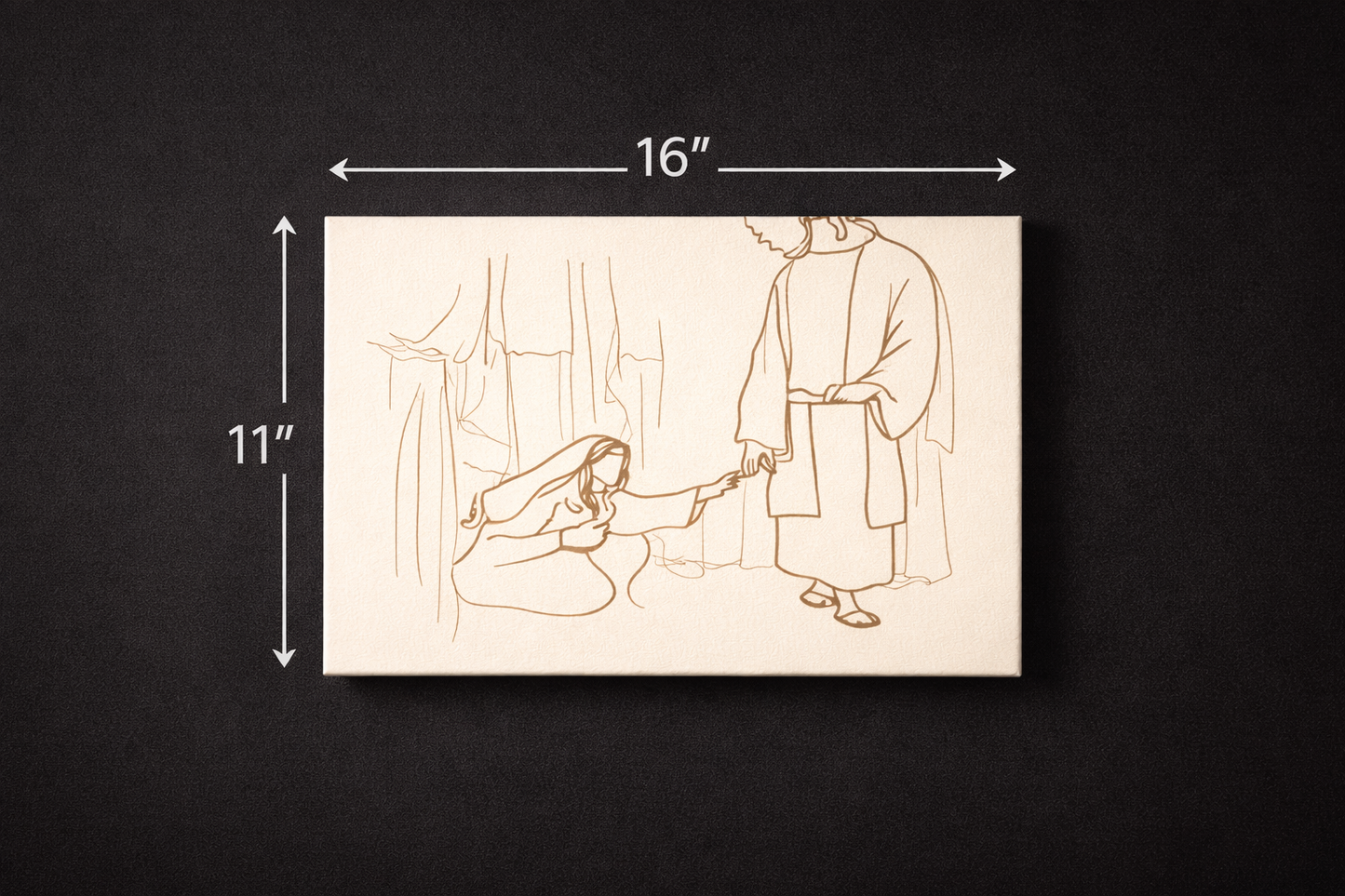 Jesus is within Your Reach – Minimalist Christian Line Art Canvas Print (11" x 16")