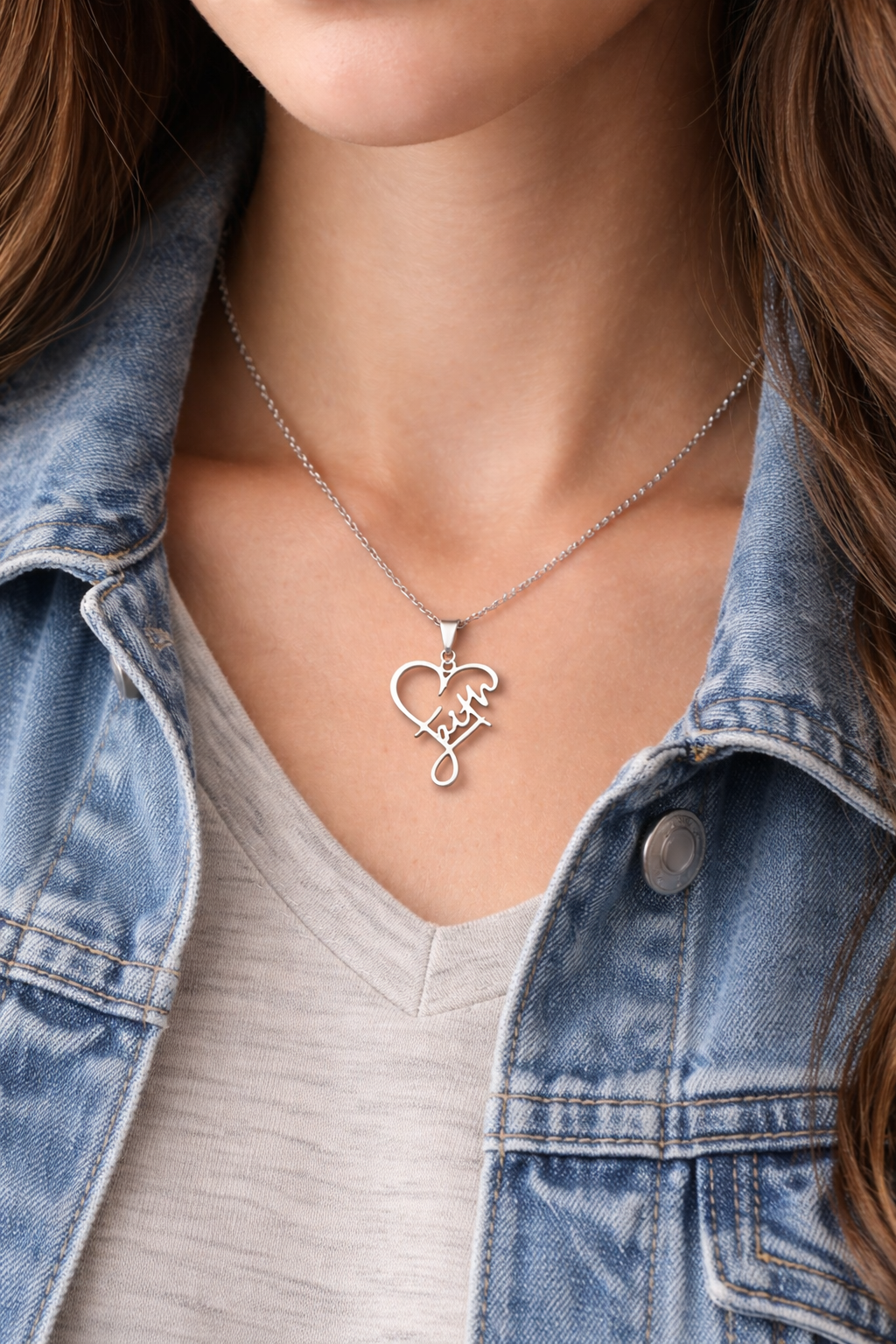 Faith Heart Necklace
