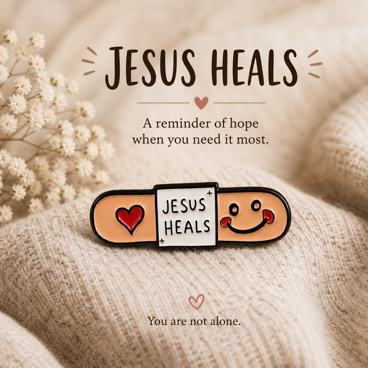 Jesus Heals Pin • Faith & Comfort Reminder